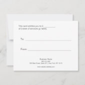 Cool Modern Man Mode Cadeaubon (Achterkant)