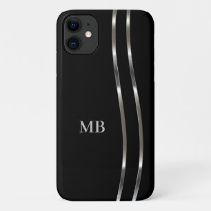 Cool modern mannen zakelijk monogram Case-Mate iPhone case
