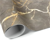 Cool Modern Marble Stone Texture Cadeaupapier (Rol Hoek)