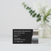 Cool Modern Metallic Automotive Visitekaartje (Staand voorkant)