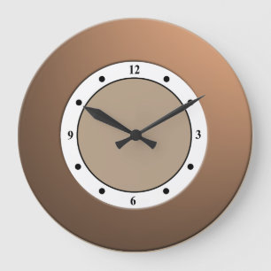Cool Modern Metallic Brass Lijst op elke kleur Grote Klok
