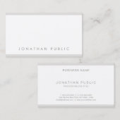 Cool Modern minimalist Plain Simple Elegant Luxury Visitekaartje (Voorkant / Achterkant)