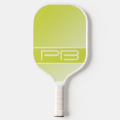 Cool modern minimalistisch initiële gradiënt groen pickleball paddle (Achterkant)