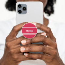 Cool Modern Minimalistisch Monogram Naam Magenta R