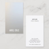 Cool Modern Minimalistisch Zacht Zilver Profession Visitekaartje (Voorkant / Achterkant)