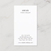 Cool Modern Minimalistisch Zacht Zilver Profession Visitekaartje (Achterkant)