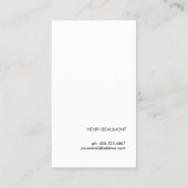 Cool Modern Monogram Black en Silver Stripe Visitekaartje (Achterkant)