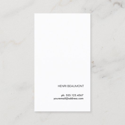 Cool Modern Monogram Black en Silver Stripe Visitekaartje (Achterkant)