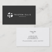 Cool Modern Monogram Zwart-wit Professional Visitekaartje (Voorkant / Achterkant)