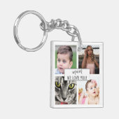 Cool Modern Mum We Love You Fotocollage Sleutelhanger (Voorkant Links)