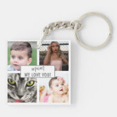 Cool Modern Mum We Love You Fotocollage Sleutelhanger (Achterkant)