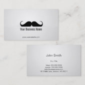Cool Modern Mustache Visitekaartje (Voorkant / Achterkant)