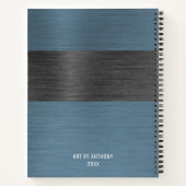 Cool Modern Navy Blue Sketchbook Notitieboek (Achterkant)