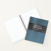 Cool Modern Navy Blue Sketchbook Notitieboek (Binnen)