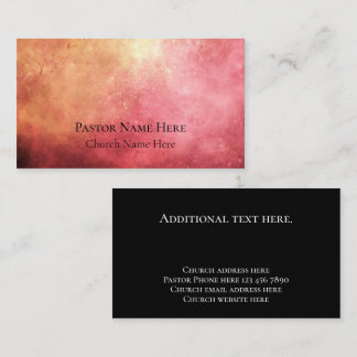 Cool Modern Nebula Custom Pastor Contact Visitekaartje