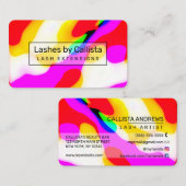 Cool modern Neon Liquid Geometric Patroon Visitekaartje (Voorkant / Achterkant)