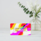 Cool modern Neon Liquid Geometric Patroon Visitekaartje (Staand voorkant)