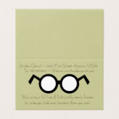 Cool Modern Optometrist Nerdy Round Black glazen Visitekaartje (Buitenkant ongevouwen)