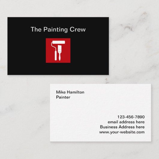 Cool Modern Painter Visitekaartjes (Voorkant / Achterkant)