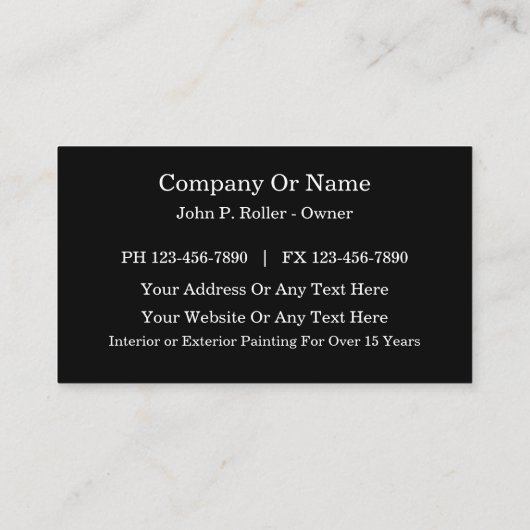 Cool Modern Painter Visitekaartjes (Achterkant)