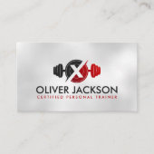 Cool Modern Personal Trainer Logo Visitekaartje (Voorkant)