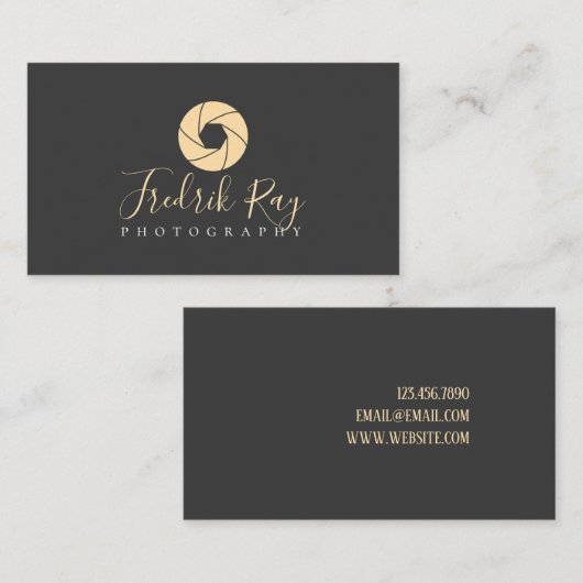 Cool Modern Photographer Visitekaartje (Voorkant / Achterkant)