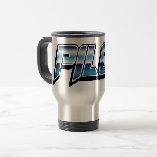 Cool Modern Pilot Travel Mug Reisbeker (Voorkant links)