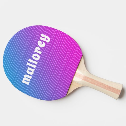 Cool Modern Pink Blue, op maat gemaakt Tafeltennisbatje (Zijkant)