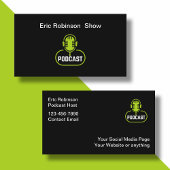 Cool Modern Podcast Microfoon Visitekaartjes