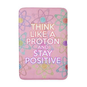 Cool Modern Positive Science Quote Girly Pink Badmat