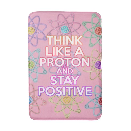 Cool Modern Positive Science Quote Girly Pink Badmat (Voorkant Verticaal)
