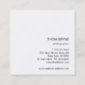 Cool Modern Professional Black 2 Letter Monogram Vierkante Visitekaartje (Achterkant)