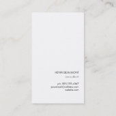 Cool Modern Professioneel Monogram Grijs en Zilver Visitekaartje (Achterkant)