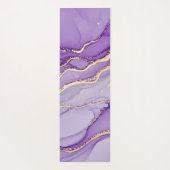 Cool Modern Purple Marble Gold Glitter Yogamat (Achterkant)