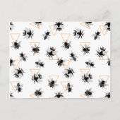 Cool Modern Queen Bees Pattern Briefkaart (Voorkant)