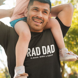 Cool Modern RAD DAD Custom Kind Names T-shirt