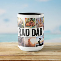 Cool Modern RAD DAD Custom Kinder Photo Fathers Da