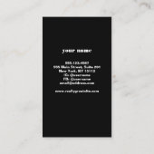 Cool Modern Red en Black Striped Hip Visitekaartje (Achterkant)