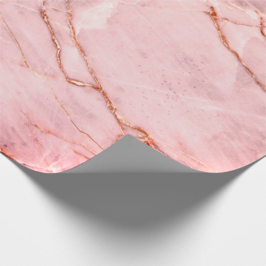 Cool Modern Red Marble Stone Texture Cadeaupapier (Hoek)