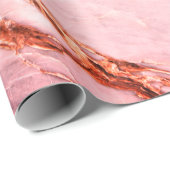 Cool Modern Red Marble Stone Texture Cadeaupapier (Rol Hoek)