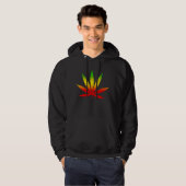 Cool Modern Reggae Rasta Leaf Jamaicaanse Jamaica Hoodie (Voorkant volledig)