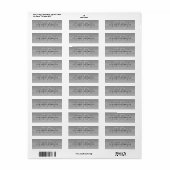 Cool modern retouradres etiket (Full Sheet)