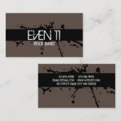 Cool Modern Rock Band Singer Visitekaartje (Voorkant / Achterkant)