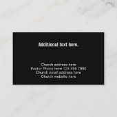 Cool Modern Rock Graniet Christelijke kerkpastor Visitekaartje (Achterkant)