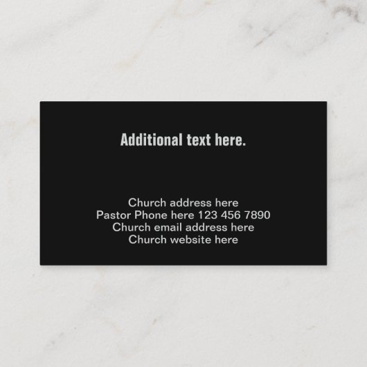 Cool Modern Rock Graniet Christelijke kerkpastor Visitekaartje (Achterkant)