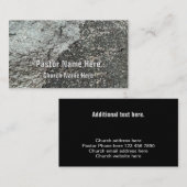 Cool Modern Rock Graniet Christelijke kerkpastor Visitekaartje (Voorkant / Achterkant)