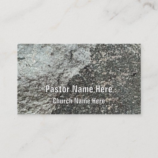 Cool Modern Rock Graniet Christelijke kerkpastor Visitekaartje (Voorkant)
