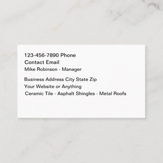 Cool Modern Roofing Service Visitekaartjes (Achterkant)