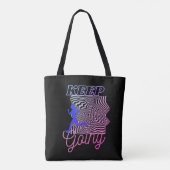 Cool Modern Running Paars Black Tote Bag (Achterkant)
