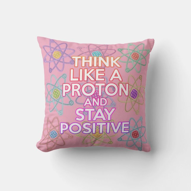 Cool Modern Science Positive Quote Girly Pink Kussen (Voorkant)